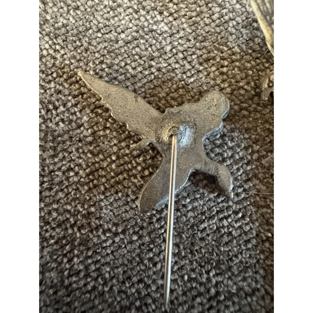 American Bald Eagle Wings Out Stick Pin VINTAGE ORIGINAL + Pheasant Small Pin - Picture 5 of 7